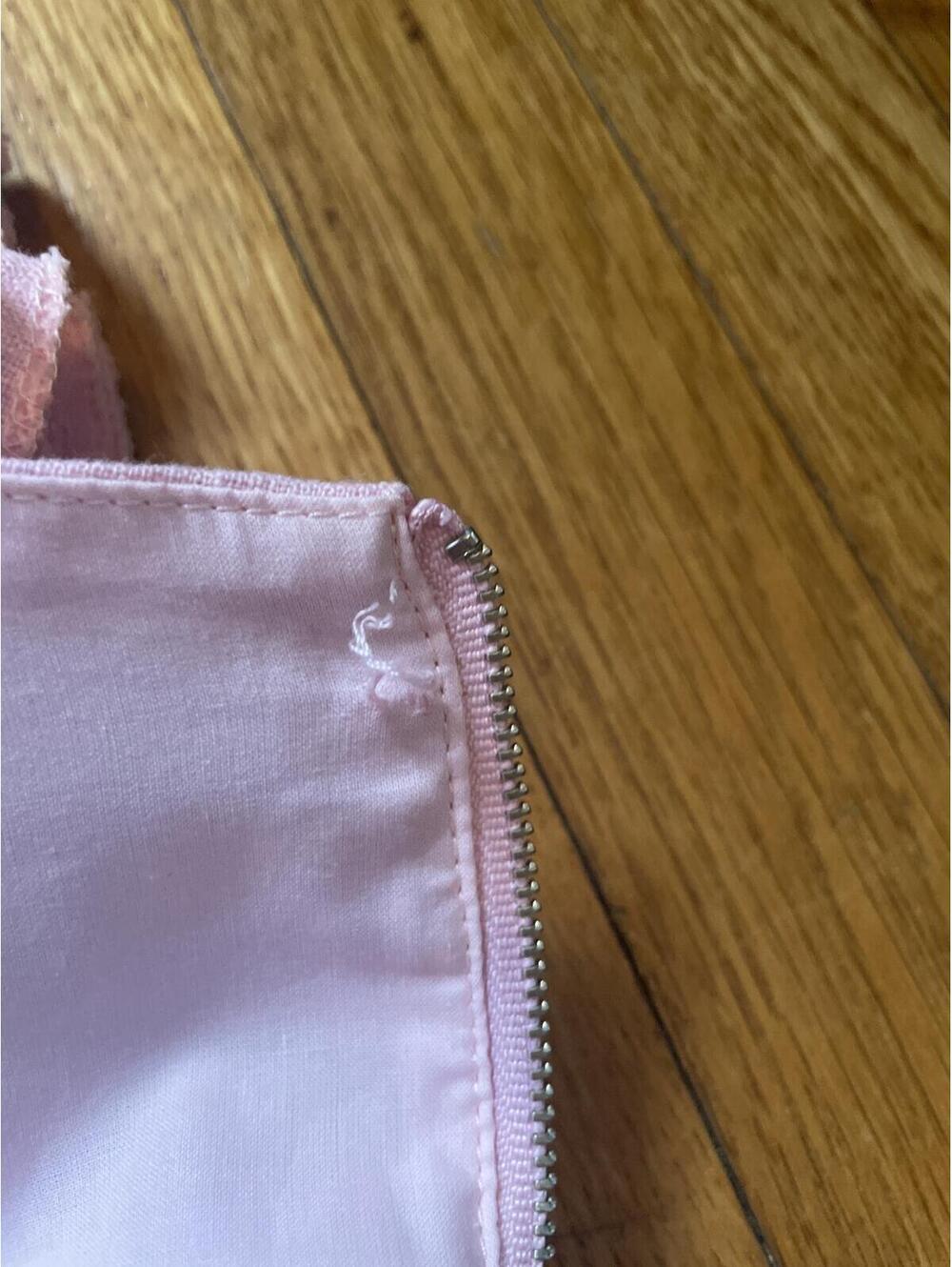 Bardot Linen Sigma Mini Dress Baby Pink Size Small US 4 New With Tags - Picture 4 of 8